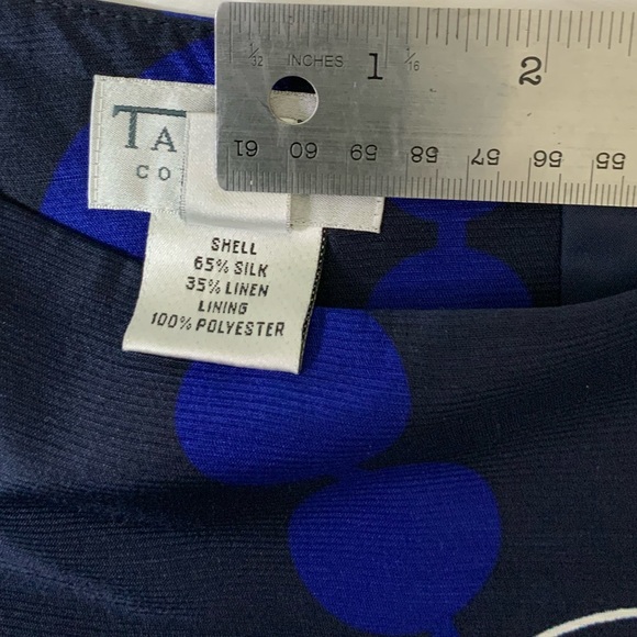 Talbots Navy Blue Silk A-Line Skirt NWOT - Picture 5 of 9